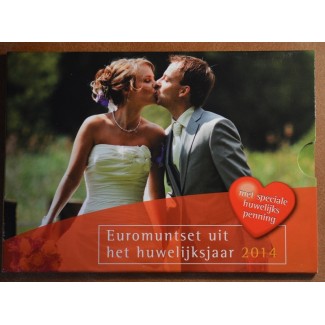 euroerme érme 8 darabos forgalmi sor Hollandia 2014 Esküvői szett (BU)