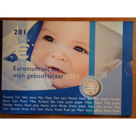 Euromince mince Sada 8 mincí Holandsko 2011 Baby set - Chlapec (UNC)