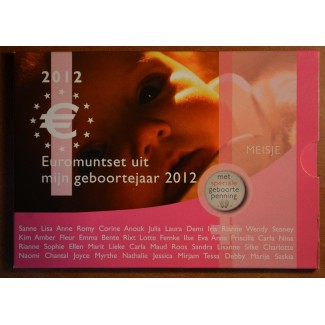 Euromince mince Sada 8 mincí Holandsko 2012 Baby set - Dievčatko (UNC)