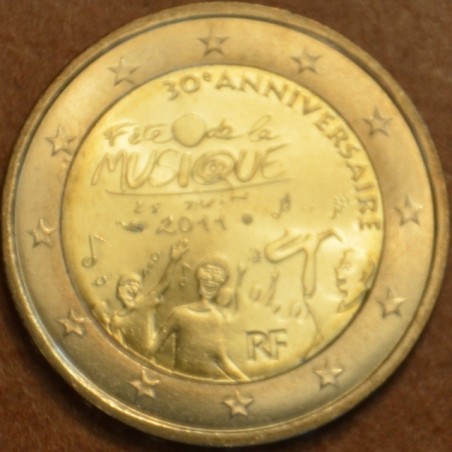 Euromince mince 2 Euro Francúzsko 2011 - 30. výročie dňa hudby (UNC)