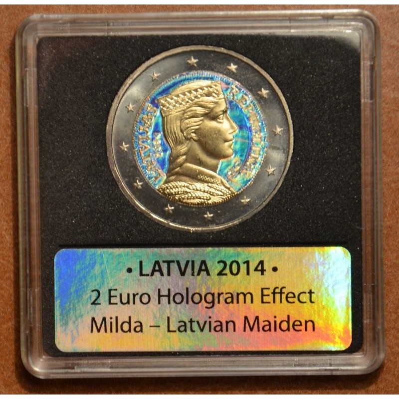 euroerme érme 2 euro Lettország 2014 IV. (színezett UNC)