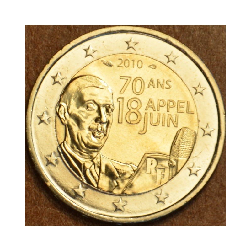 Euromince mince 2 Euro Francúzsko 2010 - 70. výročie výzvy generála...