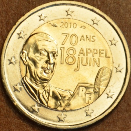 Euromince mince 2 Euro Francúzsko 2010 - 70. výročie výzvy generála...