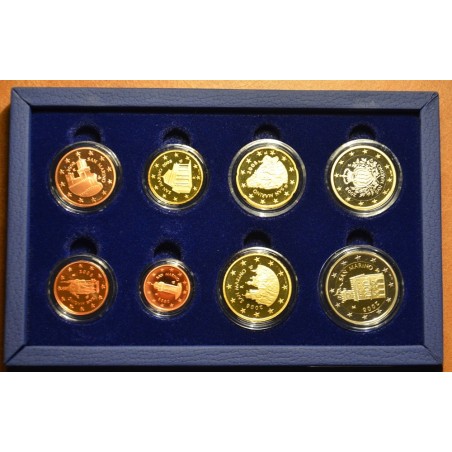 eurocoin eurocoins Set of 8 Euro coins San Marino 2008 (Proof)