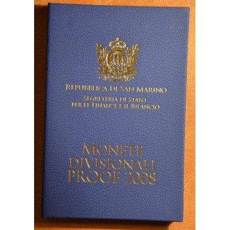 euroerme érme 8 részes forgalmi sor San Marino 2008 (Proof)