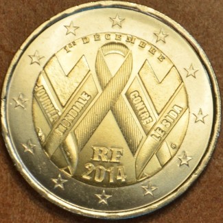 euroerme érme 2 Euro Franciaország 2014 - Az AIDS elleni harc világ...