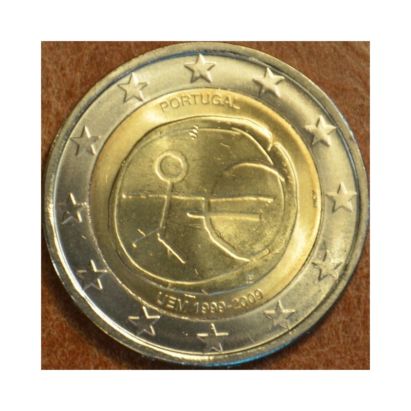 Euromince mince 2 Euro Portugalsko 2009 - 10. výročie hospodárskej ...