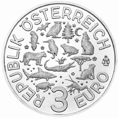eurocoin eurocoins 3 Euro Austria 2019 - Turtle (UNC)