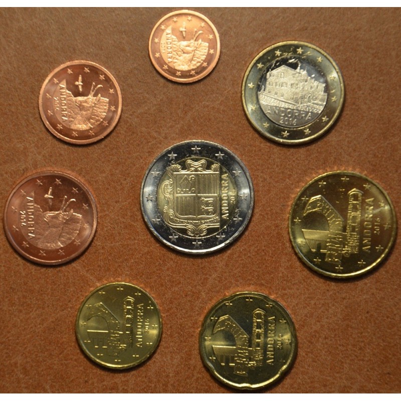 eurocoin eurocoins Set of 8 Euro coins Andorra 2016 (UNC)