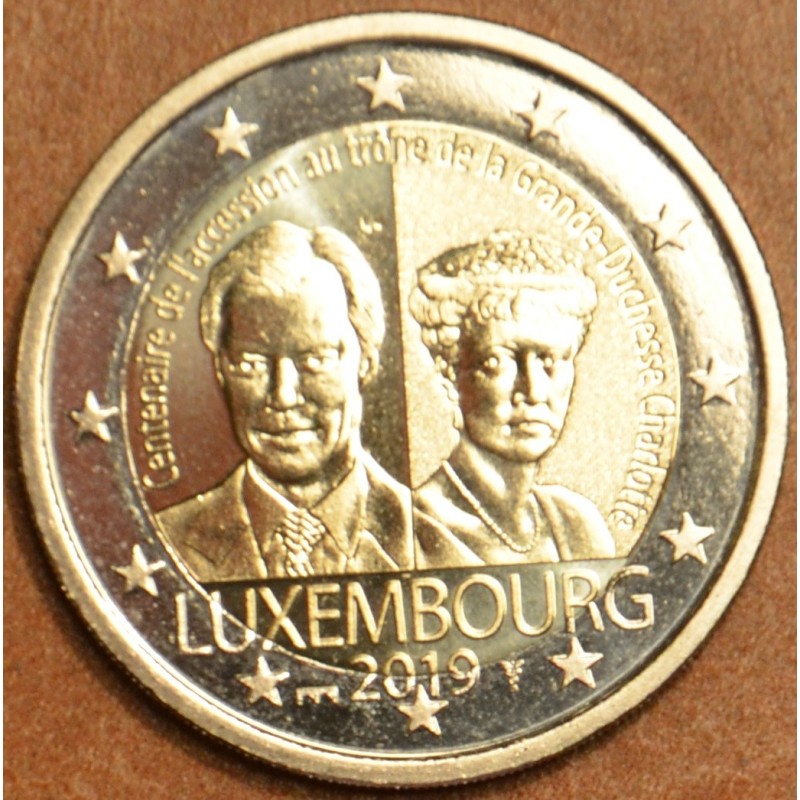 Euromince mince 2 Euro Luxembursko 2019 - 100. výročie korunovania ...