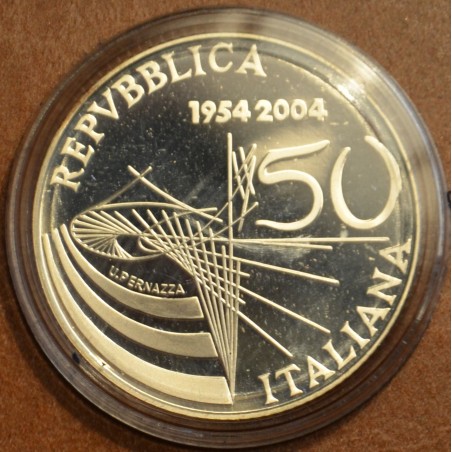 euroerme érme 5 Euro Olaszország 2004 - Az olasz TV 50 éve (Proof)