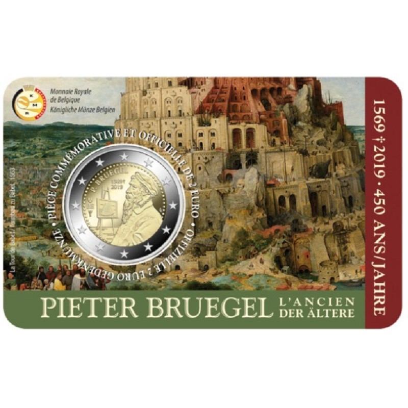 Euromince mince 2 Euro Belgicko 2019 - Pieter Bruegel (BU - francúz...