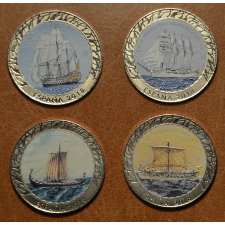 Euromince mince 4 x 1,5 Euro Španielsko 2018 História námorníctva 1...