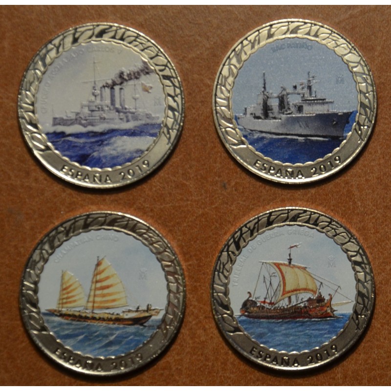 eurocoin eurocoins 4 x 1,5 Euro Spain 2019 Historia de la Navegacio...