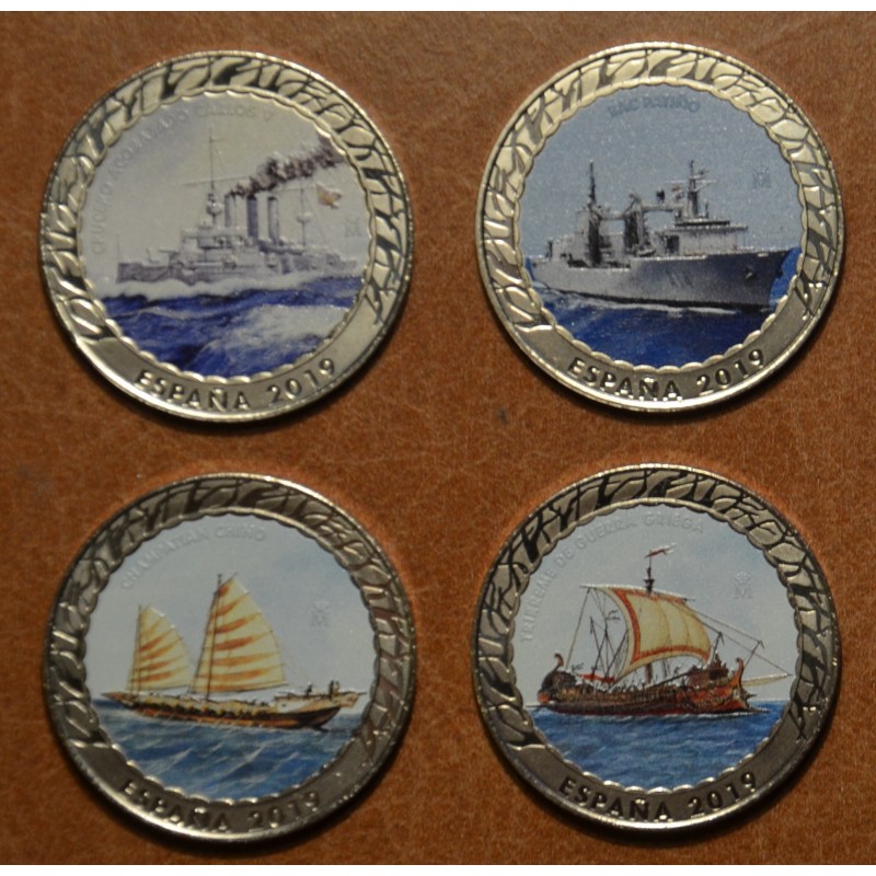 Euromince mince 4 x 1,5 Euro Španielsko 2019 História námorníctva 2...