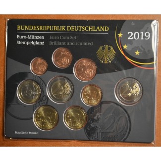 Euromince mince Nemecko 2019 \\"F\\" sada 9 mincí (BU)