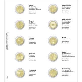 eurocoin eurocoins Lindner pages into album of 2 Euro coins (July 2...