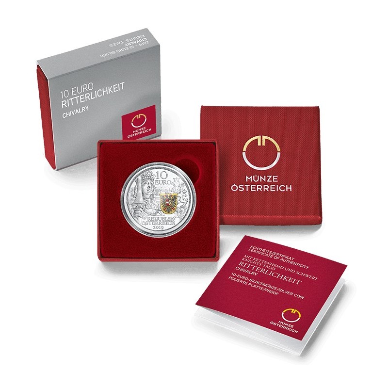Euromince mince 10 Euro Rakúsko 2019 - Príbehy rytierov (Proof)