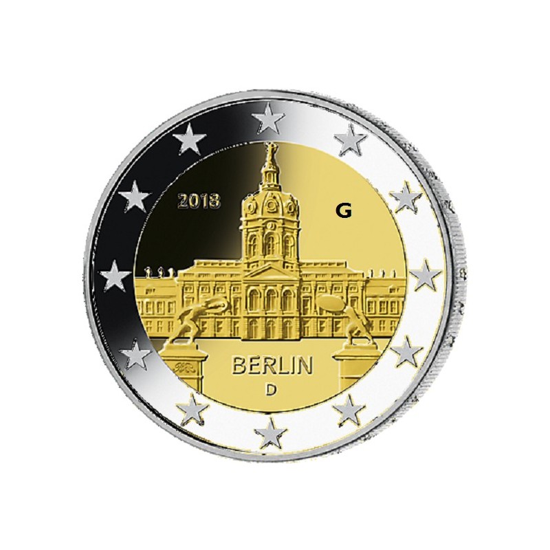 Euromince mince Poškodená 2 Euro Nemecko \\"G\\" 2018 - Berlin: Sch...