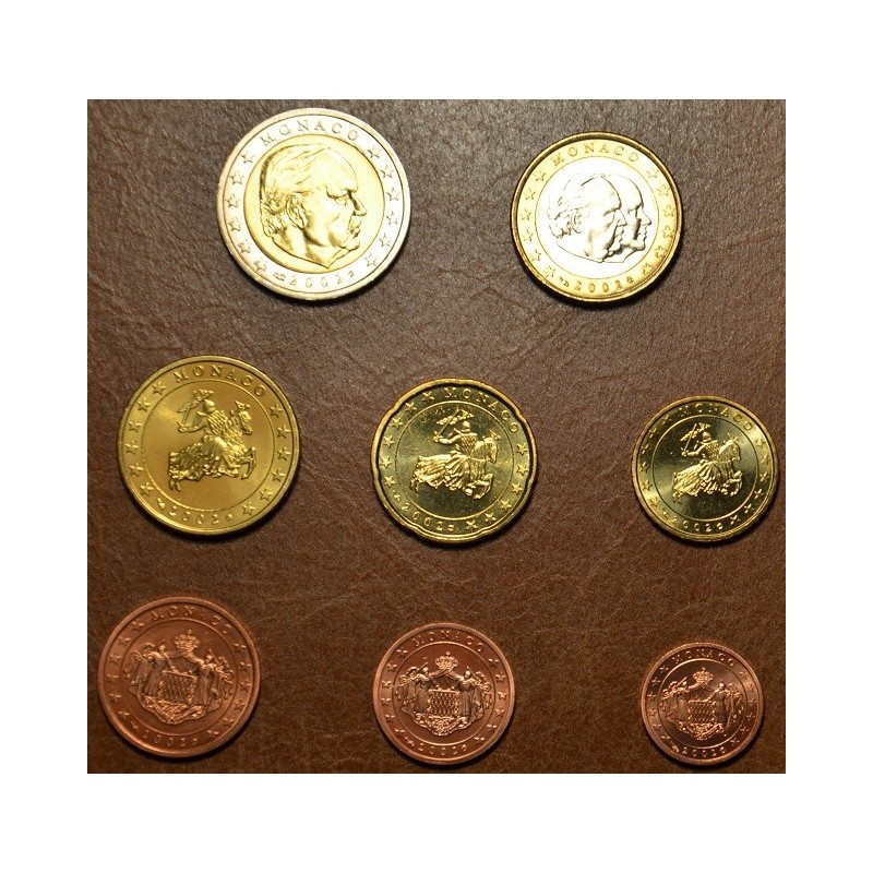 eurocoin eurocoins Set of 8 eurocoins Monaco 2002 (UNC)