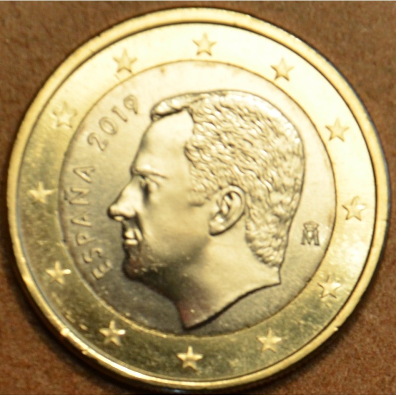 Euromince mince Poškodená 1 Euro Španielsko 2019 (UNC)