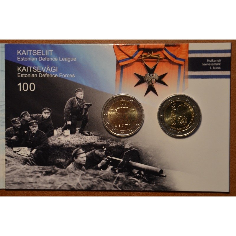 eurocoin eurocoins 2x2 Euro Estonia 2018 - 100 years of independenc...