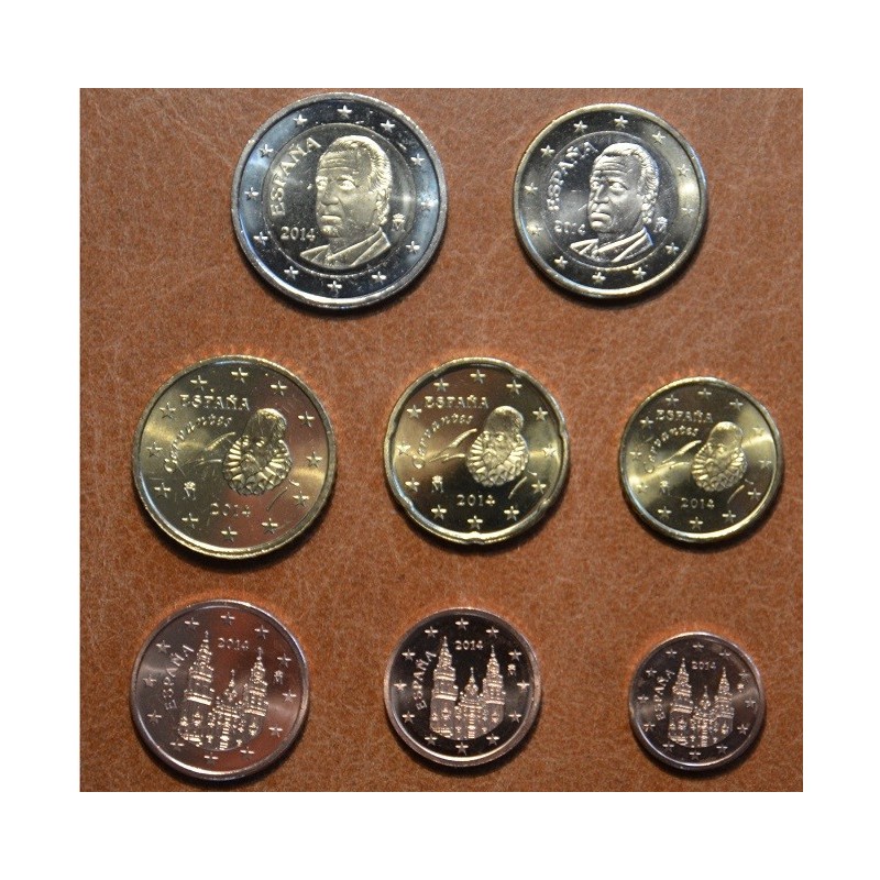 eurocoin eurocoins Set of 8 coins Spain 2014 (UNC)