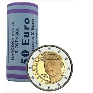 Euromince mince 2 Euro Slovensko 2019 - Milan Rastislav Štefánik (2...