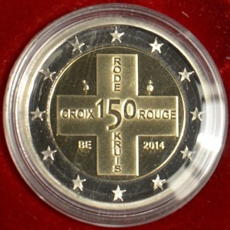 euroerme érme 2 Euro Belgium 2014 - A belga Vöröskereszt 150. évfor...