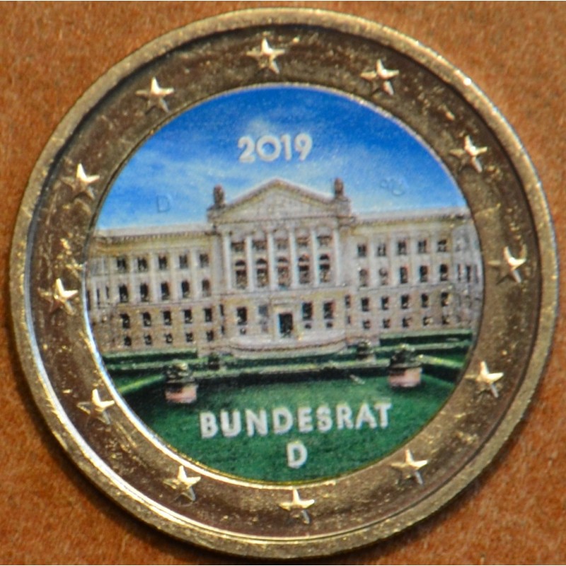 euroerme érme 2 Euro Németország \\"F\\" 2019 - Bundesrat (színezet...