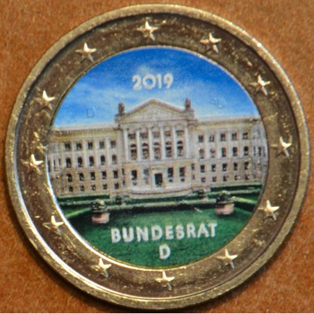 eurocoin eurocoins 2 Euro Germany \\"J\\" 2019 - Bundesrat (colored...