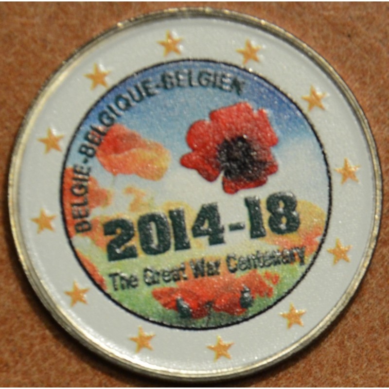 Euromince mince 2 Euro Belgicko 2014 - 100. výročie prvej svetovej ...