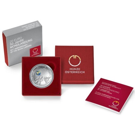 eurocoin eurocoins 20 Euro Austria 2019 Moon Landing (Proof)
