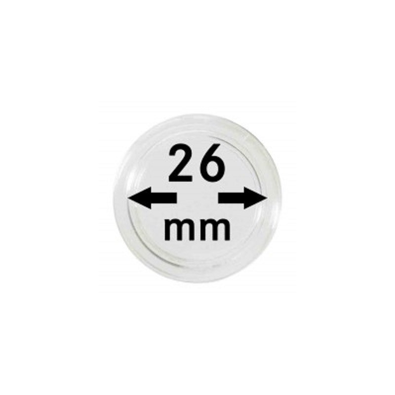 eurocoin eurocoins 26 mm Lindner coin capsules for 2 Euro (10 pcs)