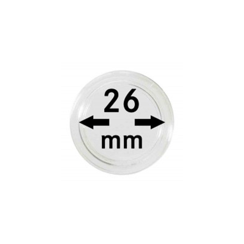 euroerme érme 26 mm Lindner kapszula 2 Eurós érmékre (10 db)