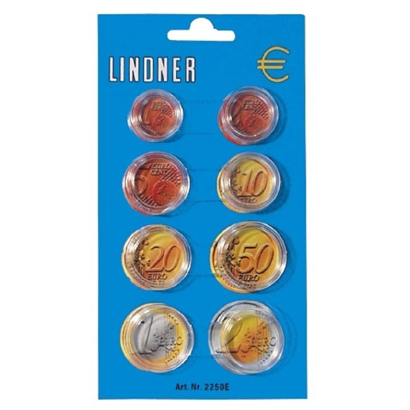 euroerme érme Lindner kapszulák Euro forgalmi sorra (8 db)
