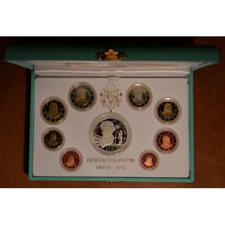 eurocoin eurocoins Official 8 coins set of Vatican 2013 + 20 Euro A...