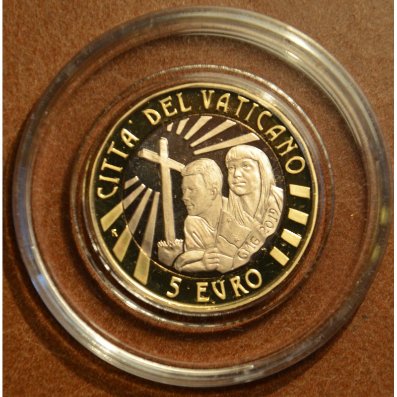 Euromince mince 5 Euro Vatikán 2019 Giornata Mondiale Gioventù Pana...