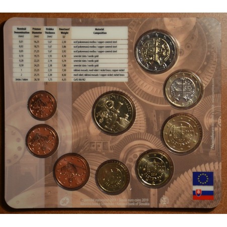 euroerme érme Szlovák 8 részes forgalmi sor 2019 - Aurel Stodola (BU)