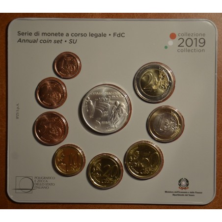 eurocoin eurocoins Italy 2019 set with 5 Euro coin (BU)