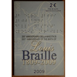 2 Euro Italy 2009 - 200th Anniversary of birth of Louis Braille (BU)