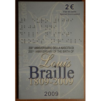 euroerme érme 2 Euro Olaszország 2009 - Louis Braille születésének ...