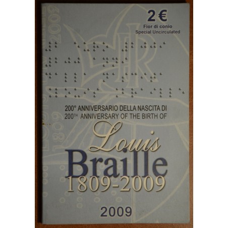 Euromince mince 2 Euro Taliansko 2009 - 200. výročie narodenia Loui...