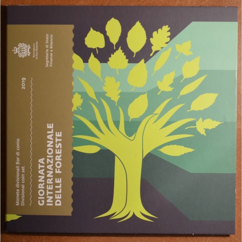 Euromince mince San Marino 2019 sada s novým motívom s 5 Euro Ag mi...