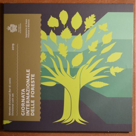 Euromince mince San Marino 2019 sada s novým motívom s 5 Euro Ag mi...