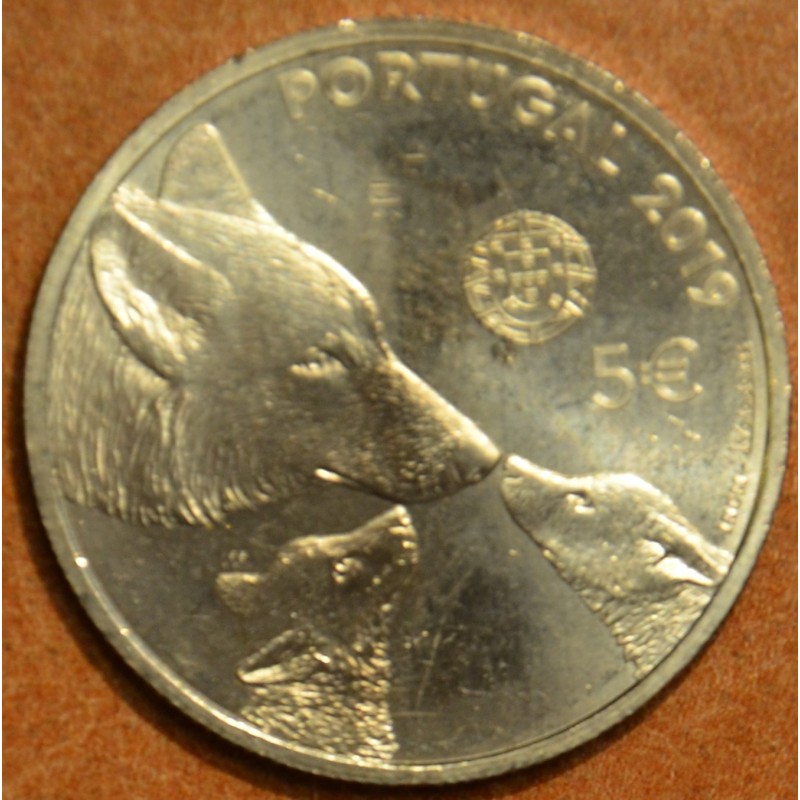 Euromince mince 5 Euro Portugalsko 2019 - Iberijský vlk (UNC)