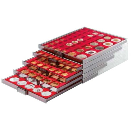 eurocoin eurocoins Lindner plastic box for 35 capsulas of 2 Euro (5...