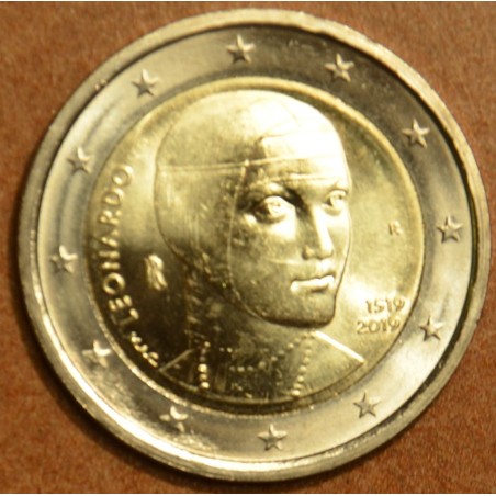 euroerme érme 2 Euro Olaszország 2019 - Leonardo da Vinci (UNC)