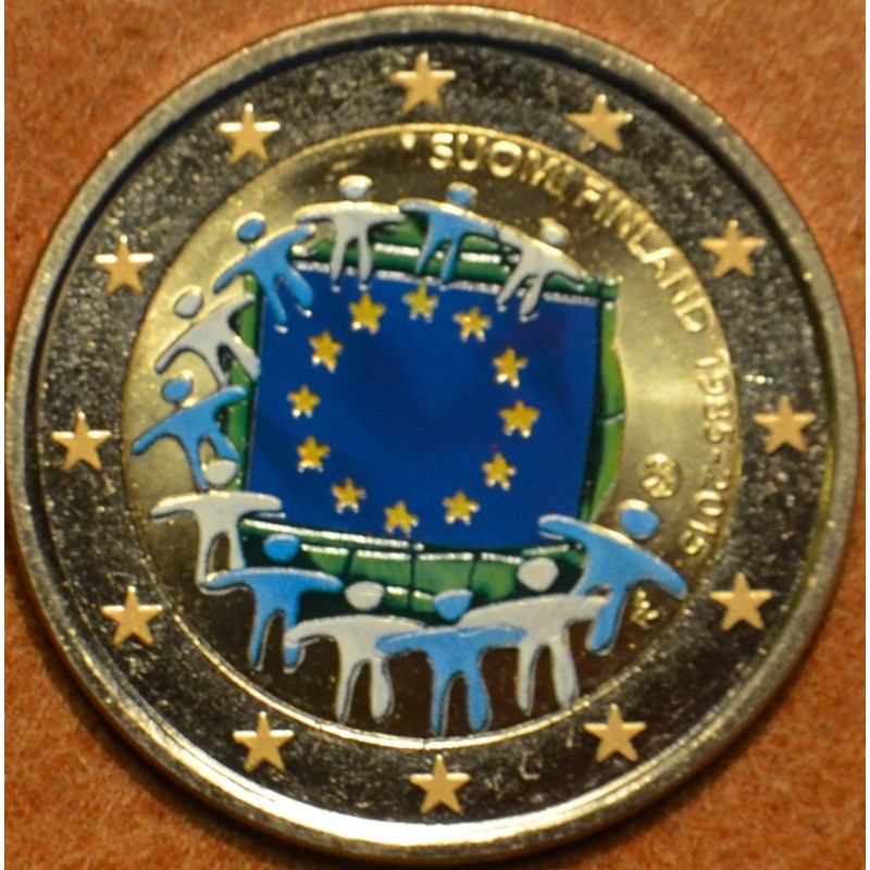 Euromince mince 2 Euro Fínsko 2015 - 30 rokov Europskej vlajky (far...