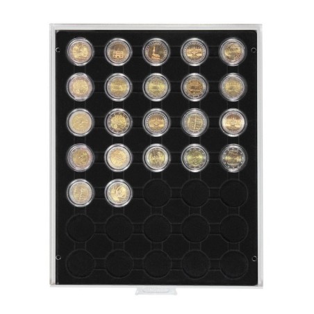 euroerme érme Lindner műanyag doboz 5 Euro forgalmi sor számára (fe...